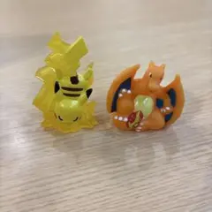 当時物】ポケモンキッズ 指人形 リザードン 2体セット（通常・クリア