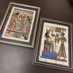 エジプト パピルス画 額装 2点セット - メルカリ