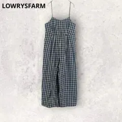 ローリーズファーム　オールインワン　キャミソールサロペット　チェック柄　M 綿