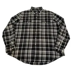 美品 90s Ralph Lauren 黒×白 ポニー無しネルシャツ