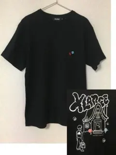 【希少】XLARGE 花柄刺繍 Tシャツ M 黒 1991 バックプリント