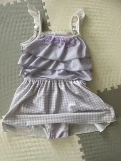 女の子　水着 120 紫　ワンピース