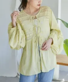 【最終価格】美CIAOPANIC TIPY india レースリボンブラウス