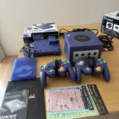【豪華フルセット】ゲームキューブ本体 バイオレット＋GBプレーヤー＋ソフト7本