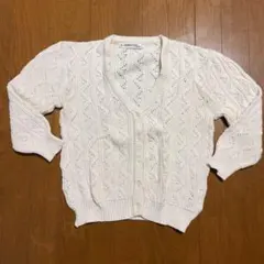 カワイイ！ESPRIT エスプリ 七分丈メッシュニットカーディガン