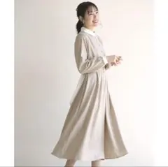 【rps】ベルト付き クレリックシャツ ワンピース