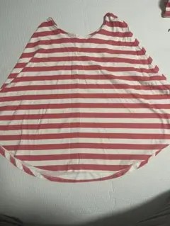 授乳ケープ 赤と白のストライプ