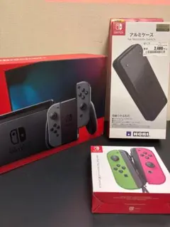 Nintendo Switch グレー 本体＋追加ジョイコン＋アルミケース