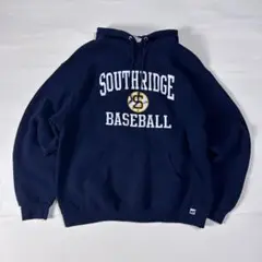 ラッセル L 紺 SOUTHRIDGE 野球パーカー ゆるダボ メンズ 古着