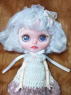 カスタムアイシードール 白銀の髪の女の子 アウトフィット付き