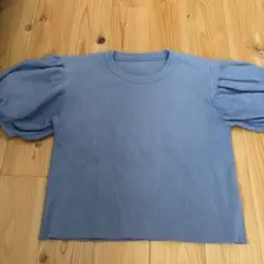 GRL パフスリーブニット半袖 ブルー