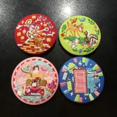 ディズニー　刺繍缶バッジ2 まとめ売り　4個セット
