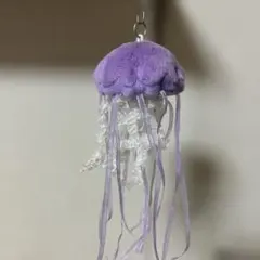 うみの杜水族館紫色クラゲ型キーホルダー