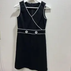 MARY QUANT ノースリーブ ひざ丈ワンピース ブラックのサムネイル