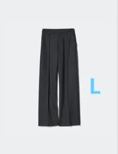 UNIQLO　ブラッシュドジャージーワイドパンツ/丈長め　L