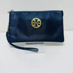 B*G様 Tory Burch ネイビー ポーチ リストレット