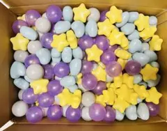 3COINS ボールのみ 472個（青星124/黄星123/紫113/灰112）