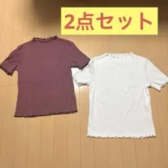 GU 半袖　Tシャツ　赤　白　セット　まとめ売り　2点