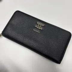 【美品】dazzlin ラウンドファスナー 長財布 ブラック ゴールド金具