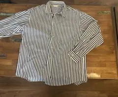 GUブロードシャツ長袖ネイビー XLサイズ