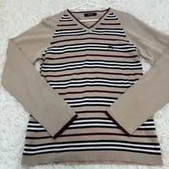 BURBERRY BLACK LABEL　ニット　ボーダー　綿100%　サイズ2
