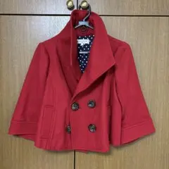 WHO'S WHO gallery ウール混 ピーコート レッド Fのサムネイル