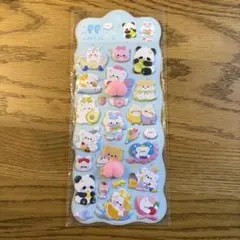 おしり ぷくぷく シール アニマルぷにぷにステッカー pu