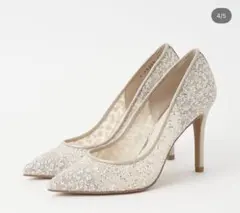 Diana シルバー グリッター ハイヒール