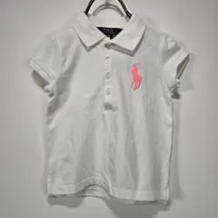 POLO RALPH LAUREN　半袖　ポロシャツ　ビッグポニー　キッズ　白