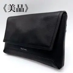 《美品》ポールスミス ショルダーバッグ クラシックエンボス レザー ブラック