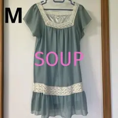 SOUP 半袖 チュニック レース装飾 Mのサムネイル