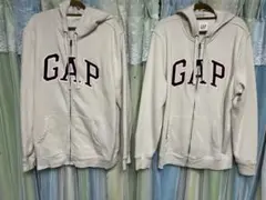 新品未使用GAP ギャップ ロゴ ジップアップパーカー 2着セット XL & L