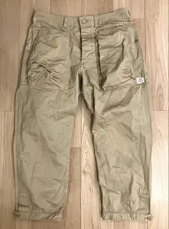 ササフラス　digs crew pants 4/5 Lサイズ　ベージュのサムネイル