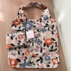 【新品】ケイトスペード　エコバッグ　ポーチ付き　タグ付き　花柄