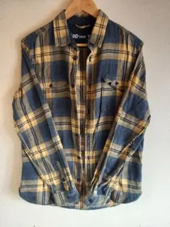 Gap 1969 ネイビーイエローチェックシャツ