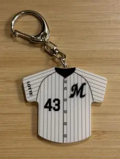 【千葉ロッテマリーンズ】石垣雅海 ユニホーム型アクリルキーホルダー(ホーム)