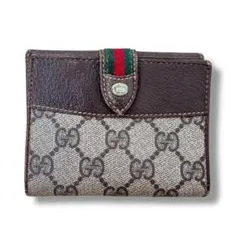 ☆GUCCI グッチ シェリーライン 二つ折り財布 オールドグッチ レザー