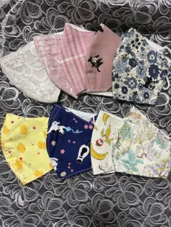 【女の子】布立体マスク 9枚セット 幼児 子供