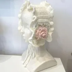ハンドメイド　バラモチーフヘッドドレス　イヤーマフ　ロリータ　no.217
