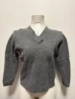 SLY グレー Vネック 長袖ニット