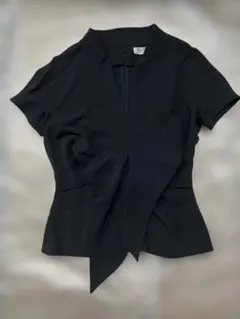 Max Mara カットソー　半袖ｖネック　プルオーバー　ネイビー　バックジップのサムネイル