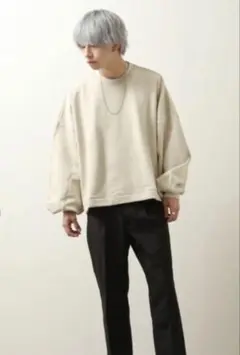 ZIP FIVE ビッグバルーントレーナー・スウェット アイボリーホワイトのサムネイル
