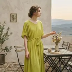 アーバンリサーチ　サニーレーベル　ワンピース　ロング丈　ドレープ　エレガント