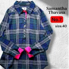 美品 Samantha Thavasa No.7 チェックシャツ 40 ゴルフのサムネイル