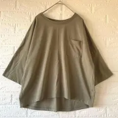 AMERICAN HOLIC ポケット付きドロップショルダーカットプルオーバー