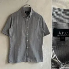 美品 A.P.C. 半袖 ボックスシルエット ストライプシャツ APC