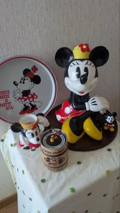ディズニー ミニーちゃんセット フィギュア オルゴールトレイなど5点セット
