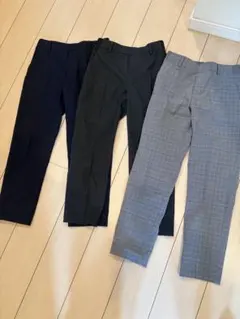 レディース スラックス 3点セット ネイビー ブラック グレー