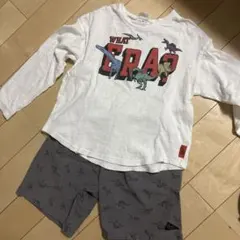 BREEZE 恐竜プリント ロンT ハーフパンツセット130センチ　ダイナソー