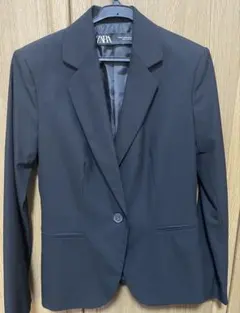 【未使用品】ZARA ザラ ブラック ノーカラージャケットのサムネイル